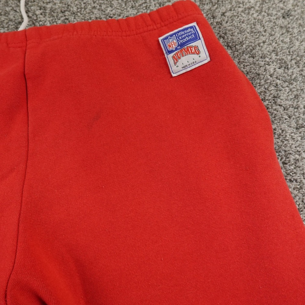 VTG San Francisco 49ers Sweatpants Mens M Red NFL Football Jogger Nutmeg 90s USA - Picture 14 of 16